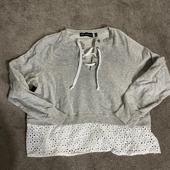 525 America lace up sweatshirt with attached white eyelet under shirt - Picture 1 of 1